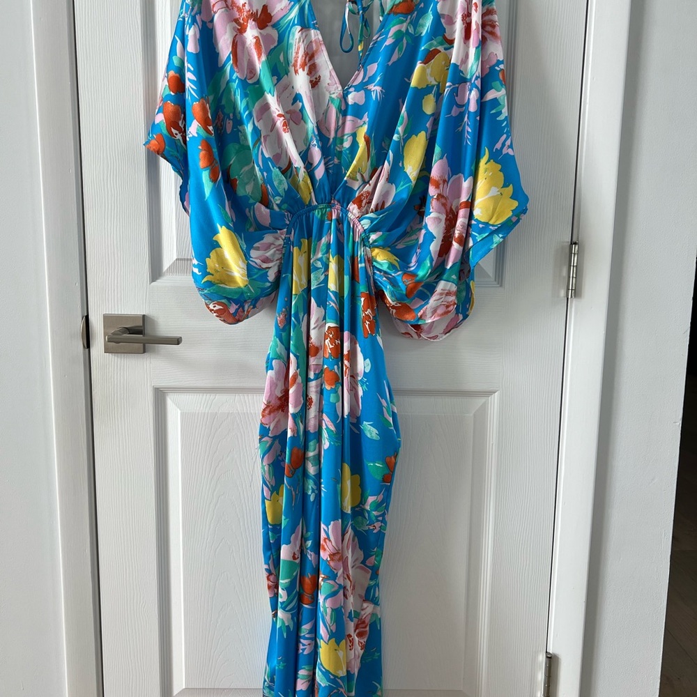 Floral Blue Maxi Dress